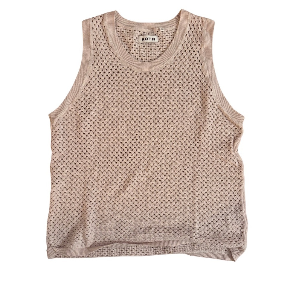 KOTN Light Tan Sleeveless Knit Top